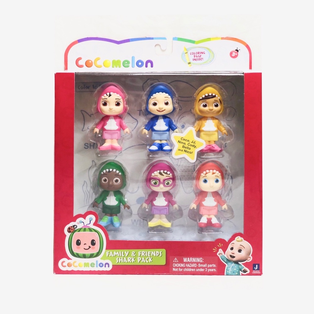 Cocomelon and friends shark figure set